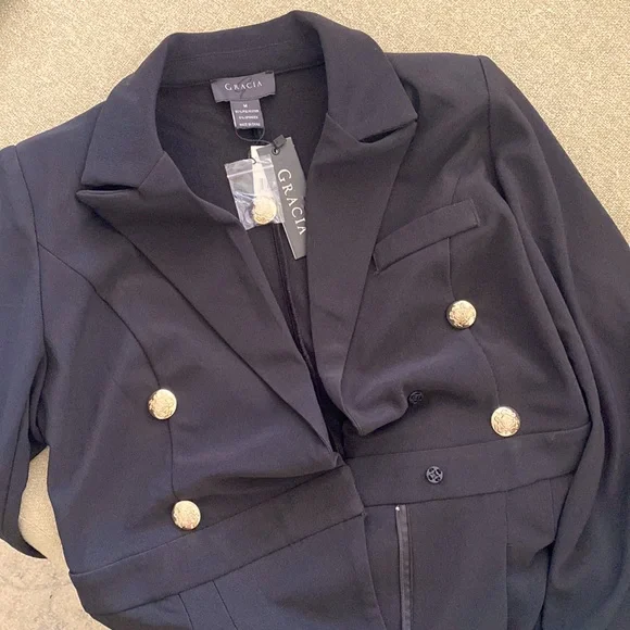 Gracia nautical black jumpsuit. - Picture 3 of 4